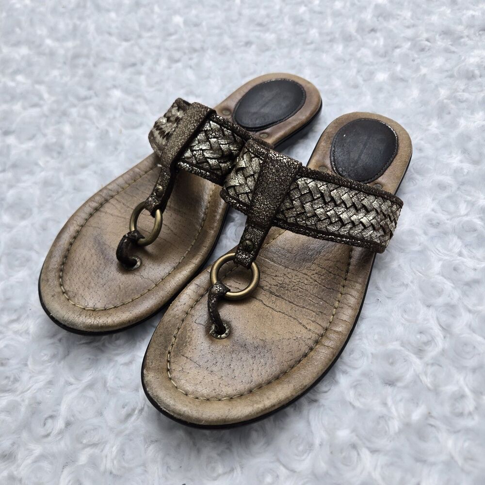 Frye Leather Flat Thong Sandals Size 8.5